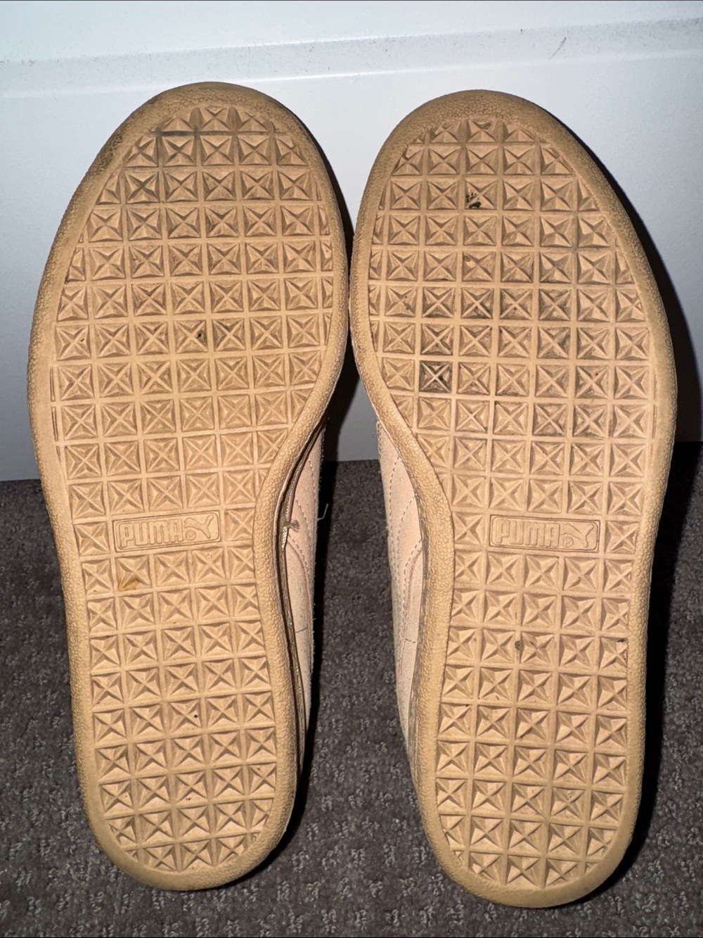 Mens Puma Suede Platform Sneakers in Light Tan - Picture 5 of 5